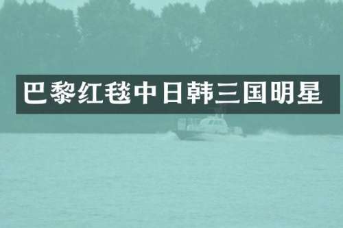 巴黎红毯中日韩三国明星