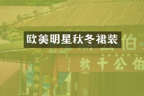 欧美明星秋冬裙装