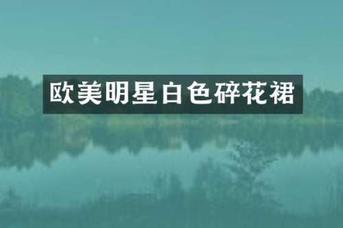 欧美明星白色碎花裙