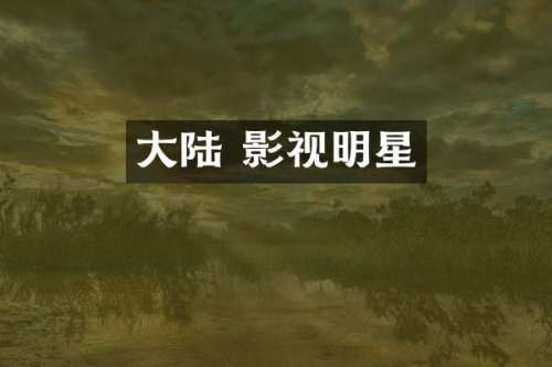 大陆 影视明星