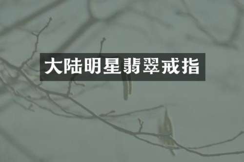 大陆明星翡翠戒指