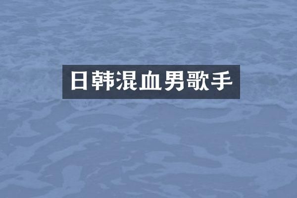 日韩混血男歌手