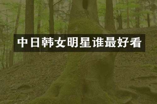中日韩女明星谁最好看