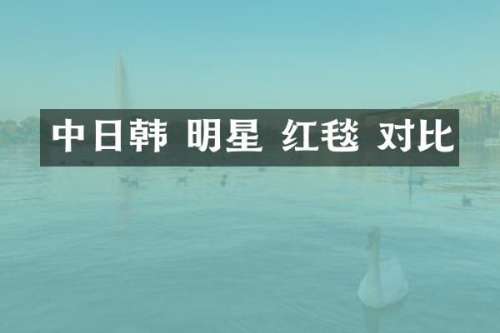 中日韩 明星 红毯 对比
