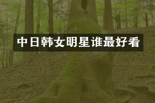 中日韩女明星谁最好看
