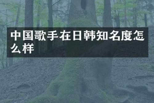 中国歌手在日韩知名度怎么样