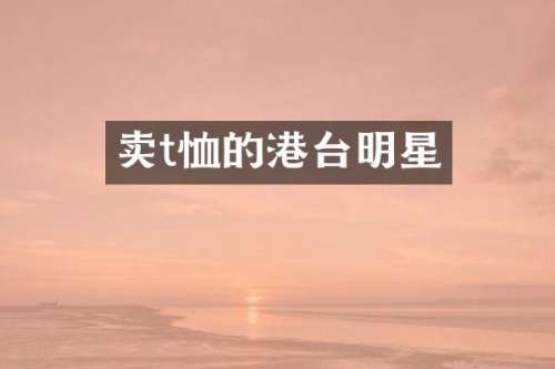 卖t恤的港台明星