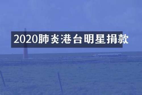2020肺炎港台明星捐款