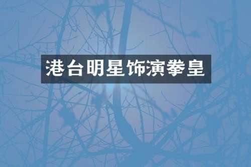 港台明星饰演拳皇