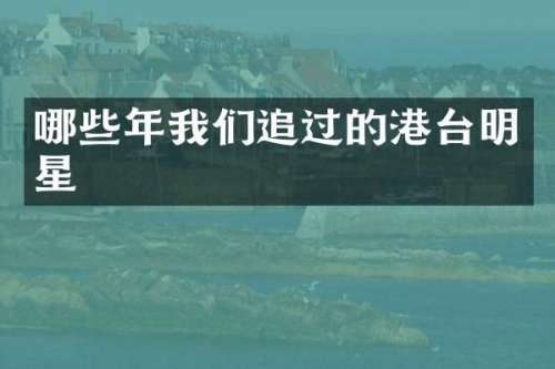哪些年我们追过的港台明星
