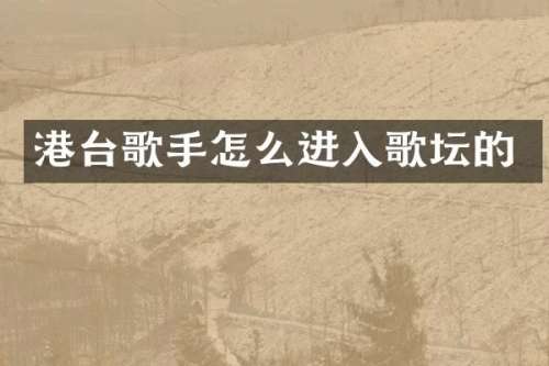 港台歌手怎么进入歌坛的