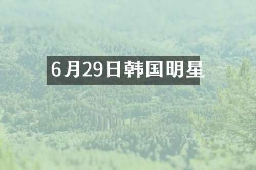 6月29日韩国明星
