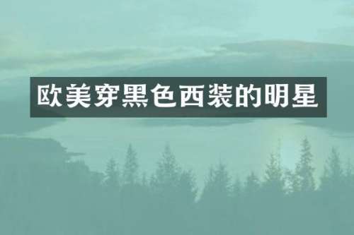 欧美穿黑色西装的明星