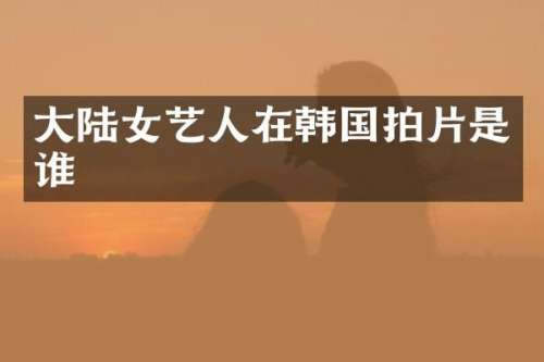 大陆女艺人在韩国拍片是谁
