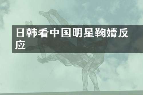 日韩看中国明星鞠婧祎反应
