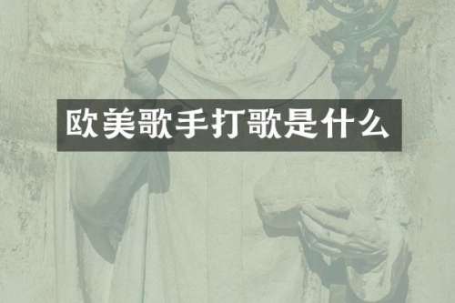 欧美歌手打歌是什么