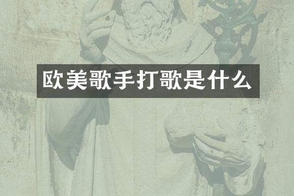 欧美歌手打歌是什么