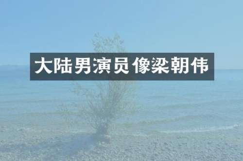 大陆男演员像梁朝伟