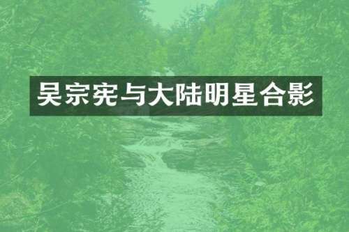 吴宗宪与大陆明星合影