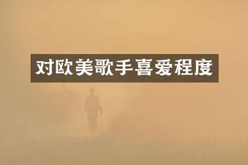 对欧美歌手喜爱程度