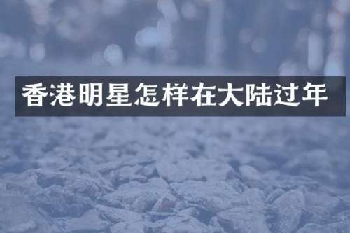 香港明星怎样在大陆过年