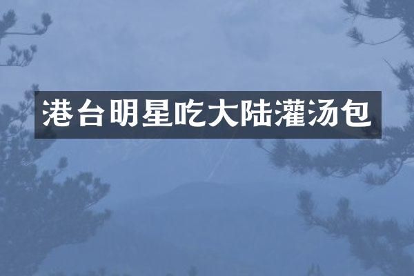 港台明星吃大陆灌汤包