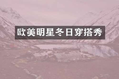 欧美明星冬日穿搭秀