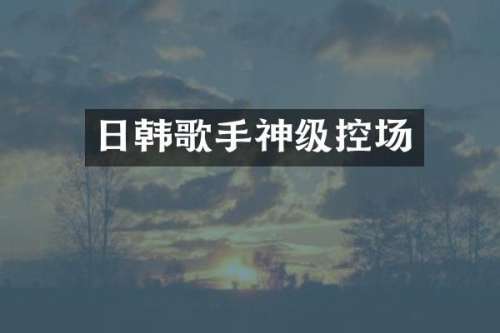 日韩歌手神级控场
