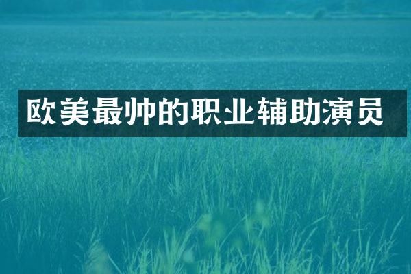 欧美最帅的职业辅助演员