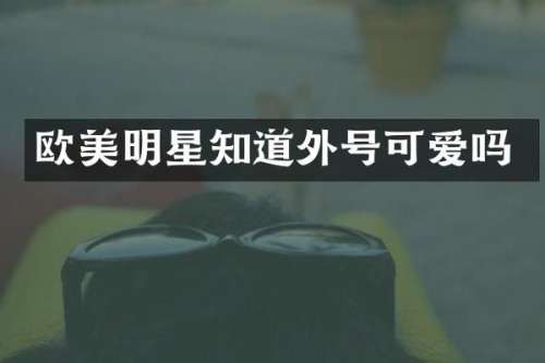 欧美明星知道外号可爱吗