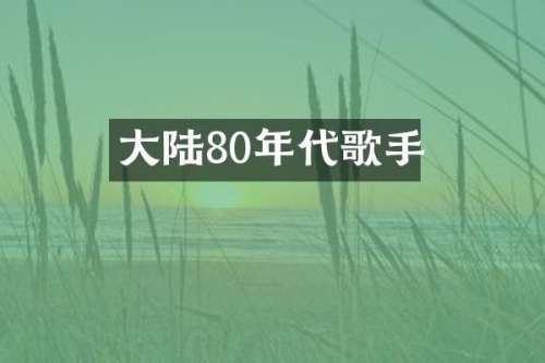 大陆80年代歌手
