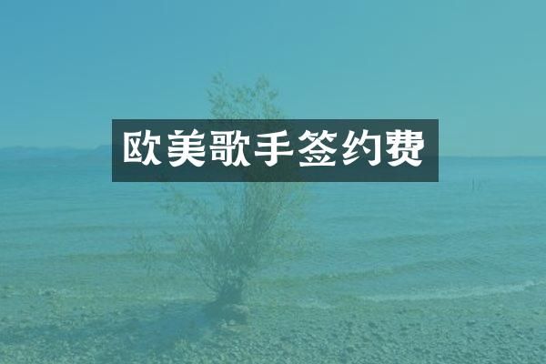 欧美歌手签约费