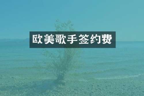 欧美歌手签约费