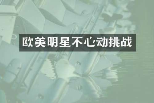 欧美明星不心动挑战