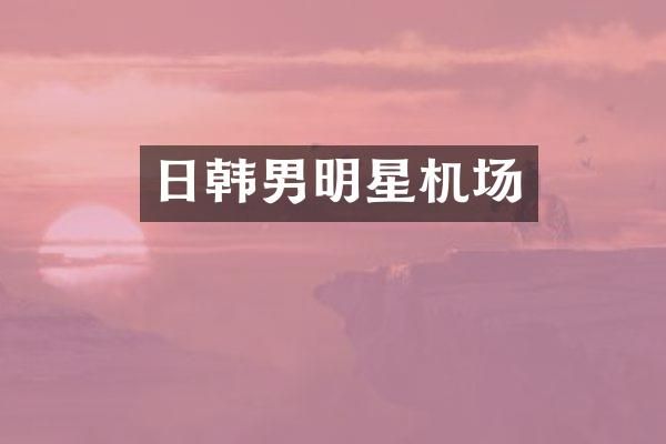 日韩男明星机场