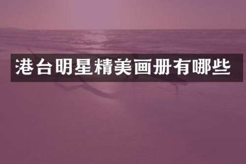 港台明星精美画册有哪些