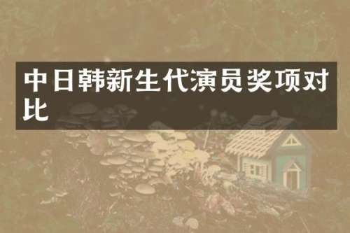 中日韩新生代演员奖项对比