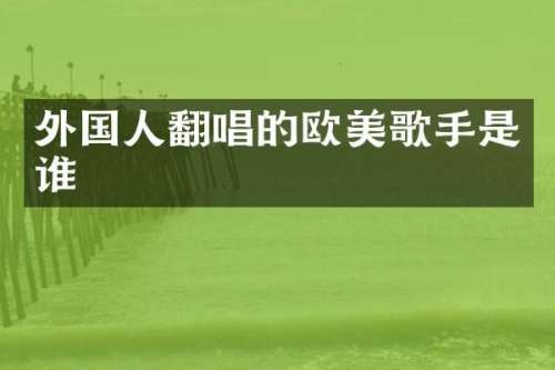 外国人翻唱的欧美歌手是谁