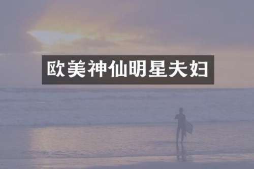 欧美神仙明星夫妇