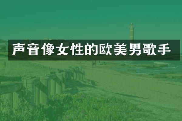 声音像女性的欧美男歌手