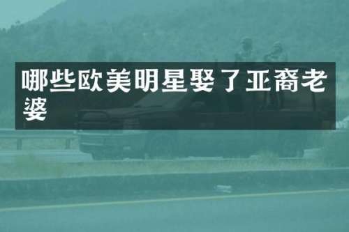哪些欧美明星娶了亚裔老婆