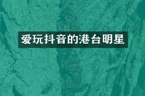 爱玩抖音的港台明星