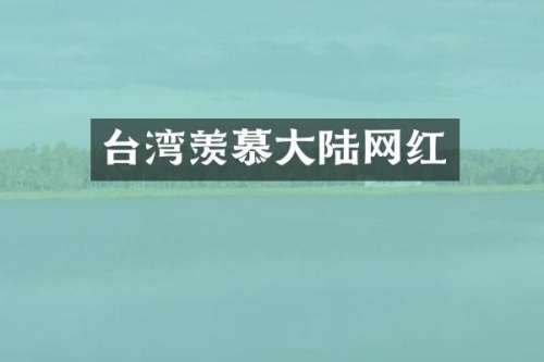 台湾羡慕大陆网红