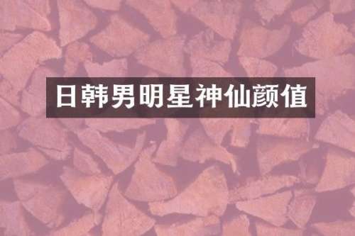日韩男明星神仙颜值