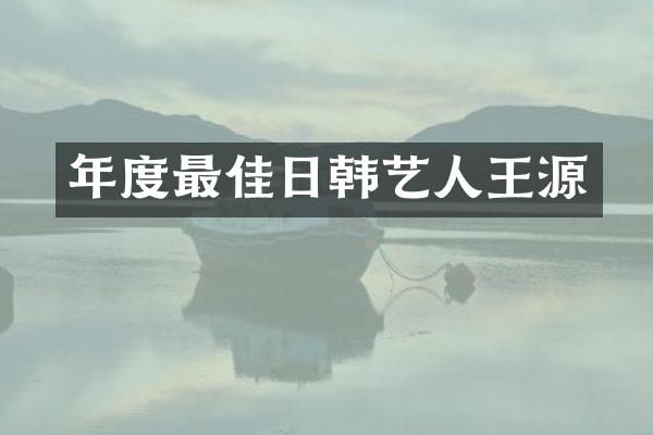 年度最佳日韩艺人王源