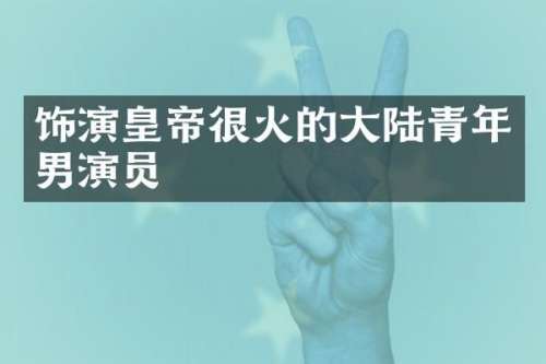 饰演皇帝很火的大陆青年男演员