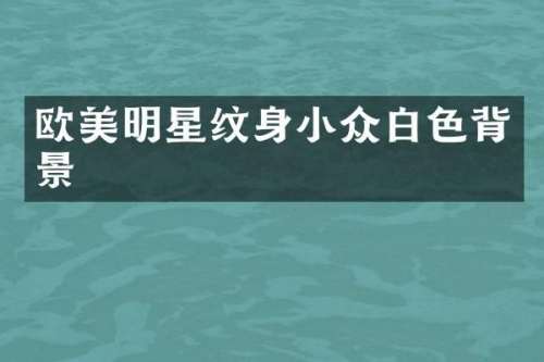 欧美明星纹身小众白色背景