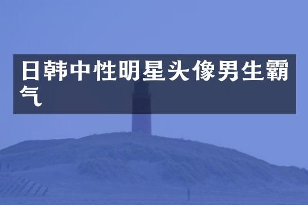 日韩中性明星头像男生霸气
