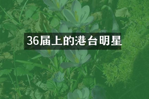 36届上的港台明星