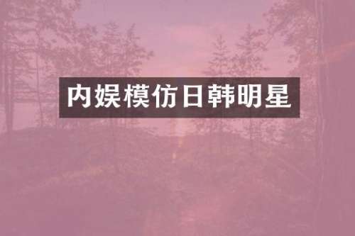 内娱模仿日韩明星